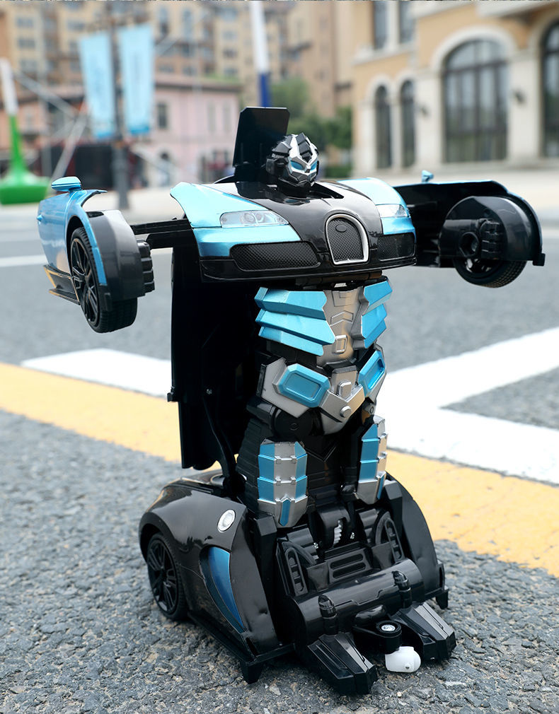【3.3Ten Thousand People Collection】Remote Control Car Sensing Transforming Rechargeable Toy Car King Kong Robot Kids Children's Toy Boys Racing Car
