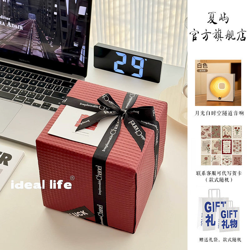 【Various Gift Box Options】Traveling Through Time Speaker Bluetooth Wireless High-Quality Sound Bedroom Atmosphere Night Light Gift for Men and Women Birthday Present