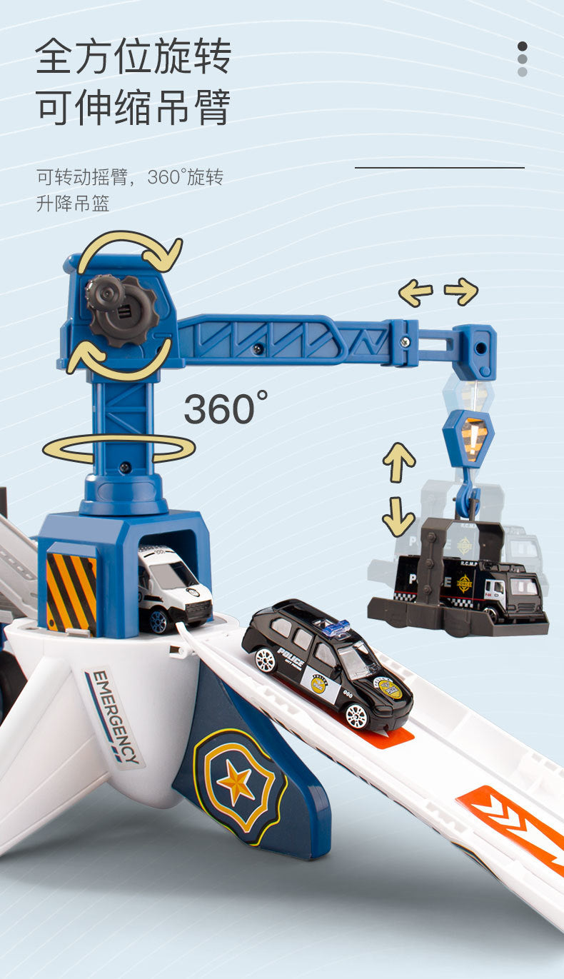 【3.5Ten Thousand People Praise】Large Deformation Storage Aircraft Toy Multifunctional Acousto-Optic Inertia Car Educational Children's Toys5Boy3-6Years Old