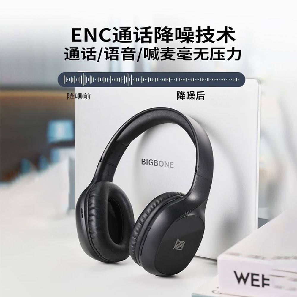Headphones Over-Ear Bluetooth Android Apple Universal Wireless Student Gaming Music Long Battery Life Heavy Bass Headset