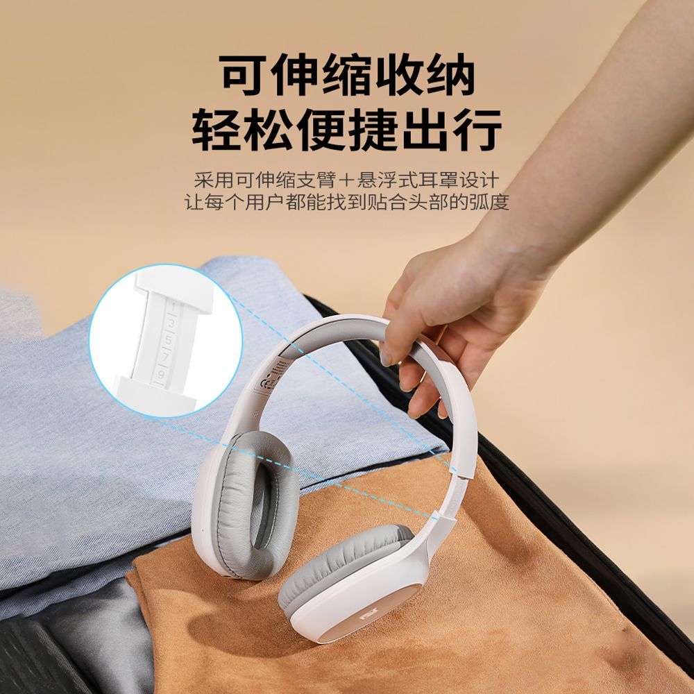 Headphones Over-Ear Bluetooth Android Apple Universal Wireless Student Gaming Music Long Battery Life Heavy Bass Headset