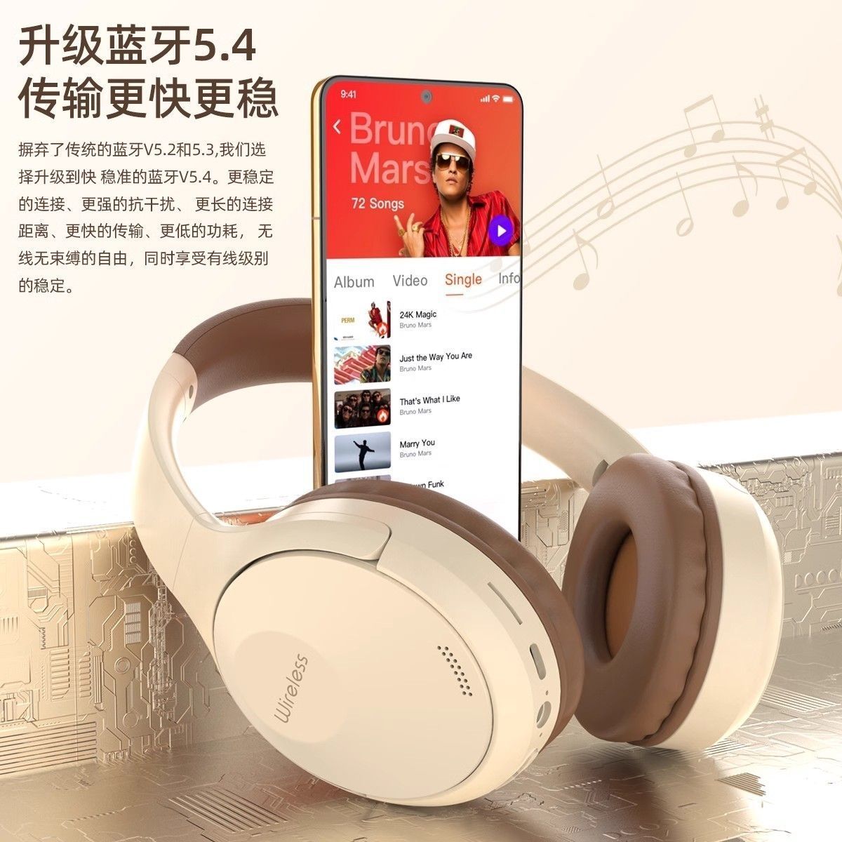 Xinke04Over-Ear Wireless Gaming Bluetooth Headset for E-Sports OPPO Huawei Apple vivo Universal headset