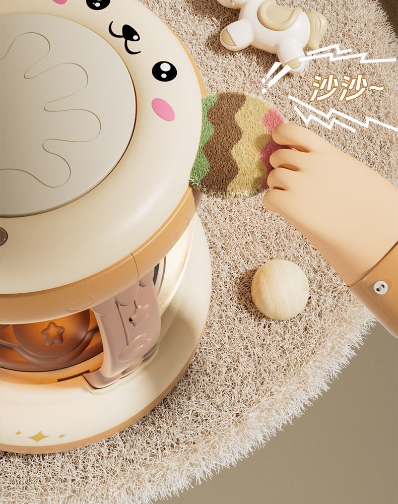 【Early Education Multi-Mode】Rechargeable Bluetooth Hand Hand Drum for Infants and Children0-6-12Months1Years Old3Music Early Educaion Puzzle Baby Toys