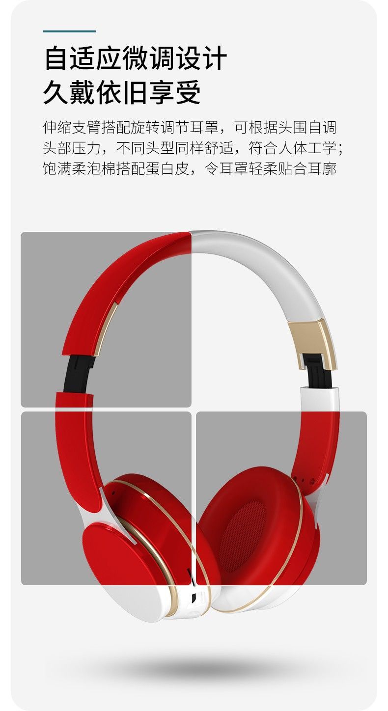 ZOOB Headset/Zuo Ban Over-Ear Headphones Sports Noise Cancelling Long Battery Life Over-Ear Gaming USB Wired