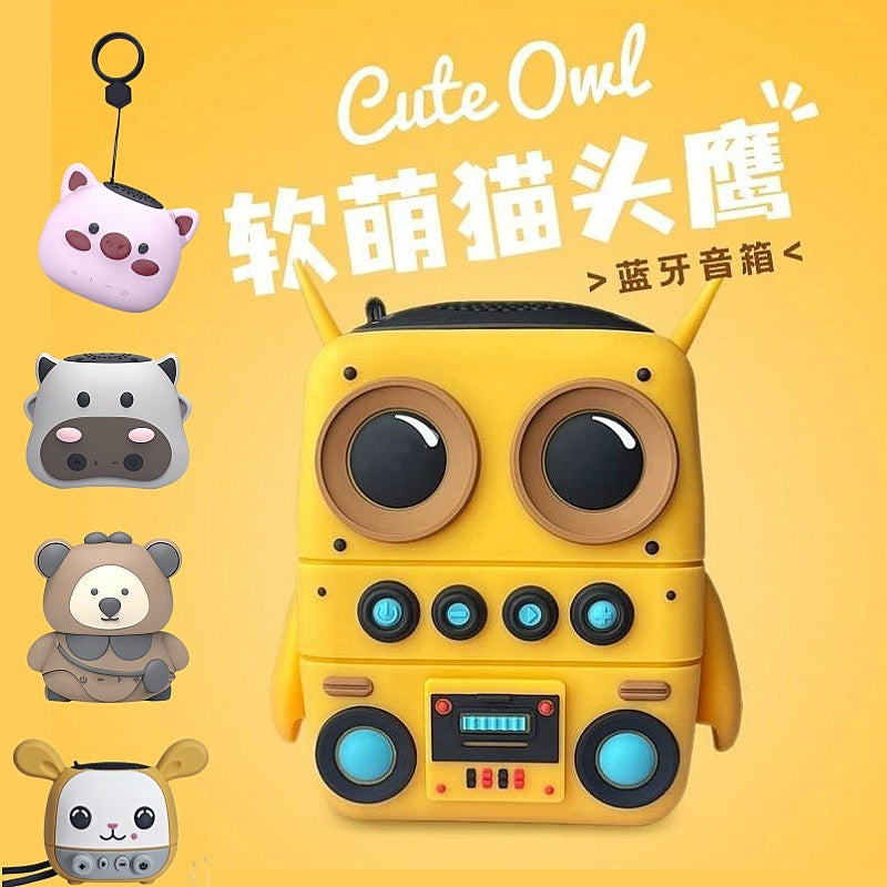 ET Owl Bluetooth Creative Speaker Cartoon New Mini Outdoor Sound Box High Sound Quality Birthday Gift Subwoofer