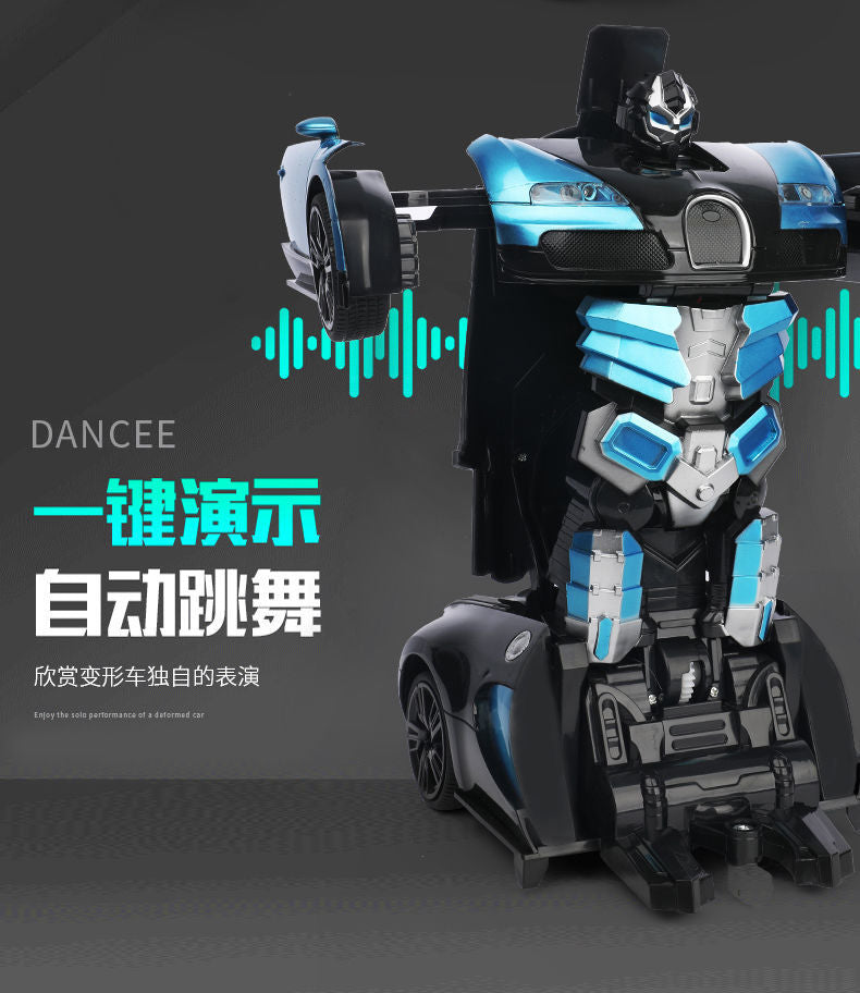 【3.3Ten Thousand People Collection】Remote Control Car Sensing Transforming Rechargeable Toy Car King Kong Robot Kids Children's Toy Boys Racing Car