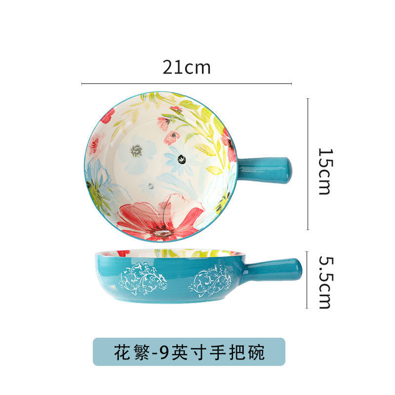 【1327Second-Time Repurchase】Ceramic Tableware Suit Internet Celebrity Combination Plate Household Creative Nordic Style Tableware Bowl and Plates Suit Instant Noodles Rice Bowl