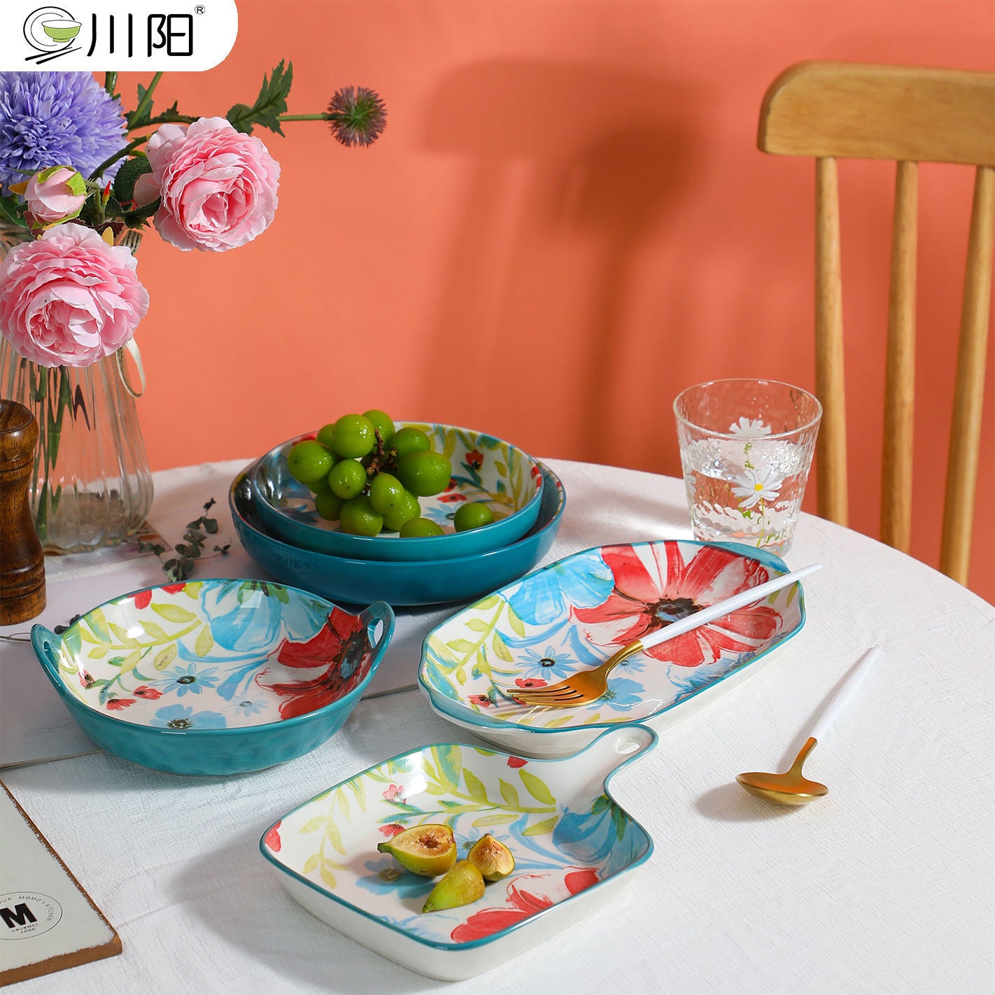 【1327Second-Time Repurchase】Ceramic Tableware Suit Internet Celebrity Combination Plate Household Creative Nordic Style Tableware Bowl and Plates Suit Instant Noodles Rice Bowl