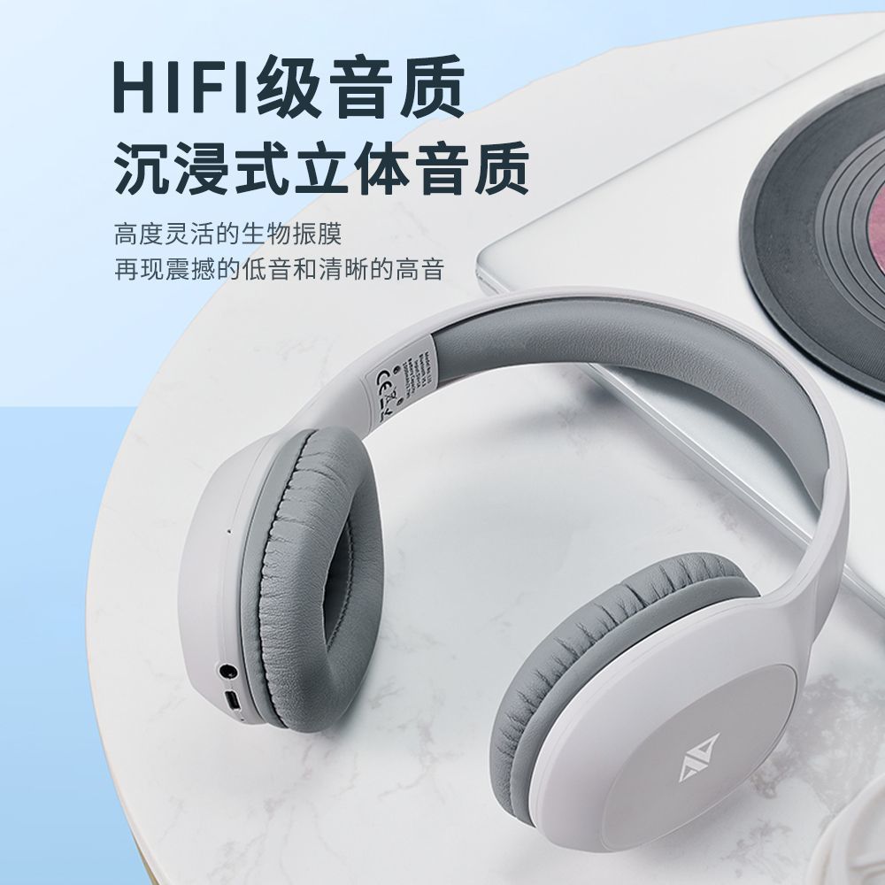 Headphones Over-Ear Bluetooth Android Apple Universal Wireless Student Gaming Music Long Battery Life Heavy Bass Headset