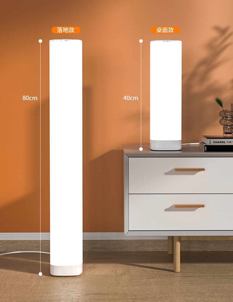 【Soft Light Illuminates the Home】Standing Floor Lamp ins Nordic Minimalist Remote-Control Bedside Lamp for Living Room Sofa and Bedroom Ambient Lighting