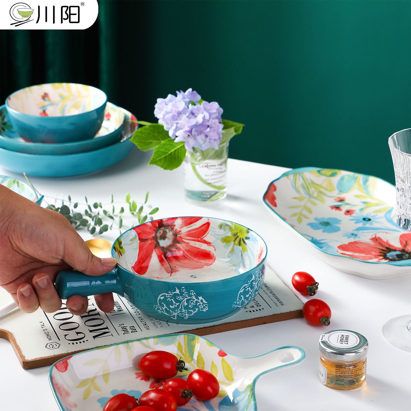 【1327Second-Time Repurchase】Ceramic Tableware Suit Internet Celebrity Combination Plate Household Creative Nordic Style Tableware Bowl and Plates Suit Instant Noodles Rice Bowl