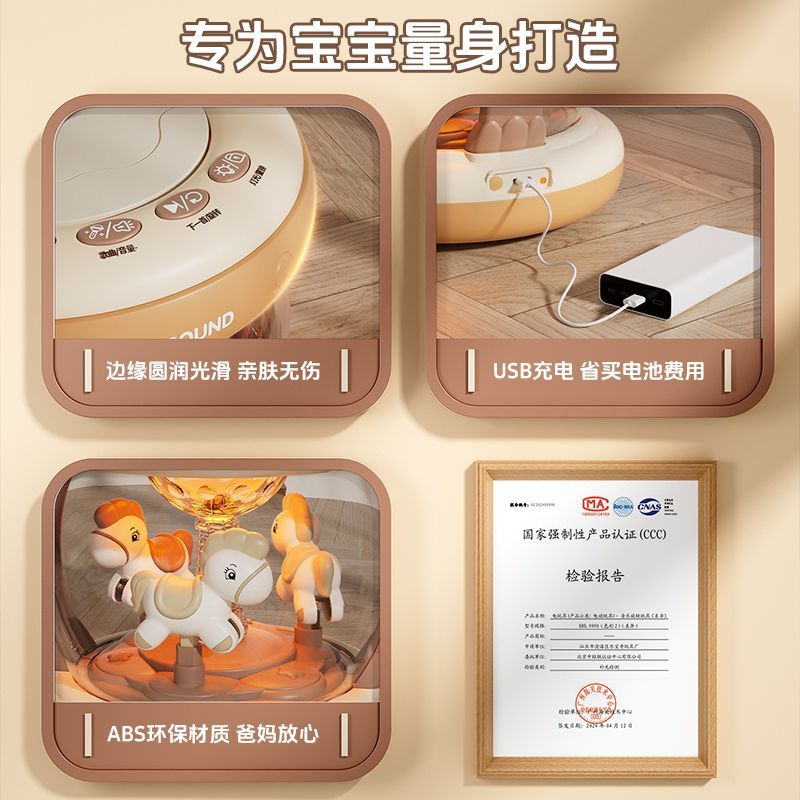 【Early Education Multi-Mode】Rechargeable Bluetooth Hand Hand Drum for Infants and Children0-6-12Months1Years Old3Music Early Educaion Puzzle Baby Toys