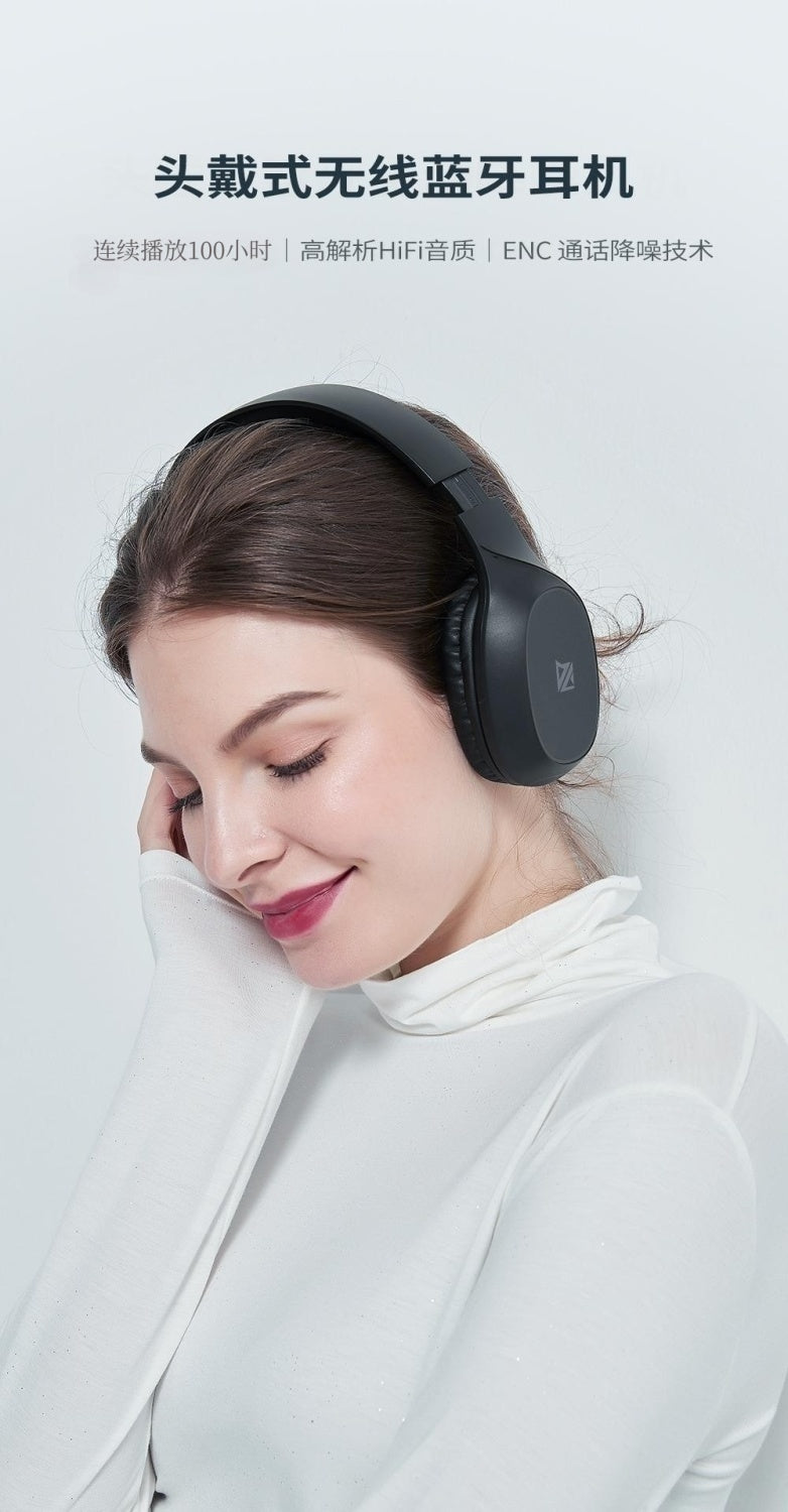 Headphones Over-Ear Bluetooth Android Apple Universal Wireless Student Gaming Music Long Battery Life Heavy Bass Headset