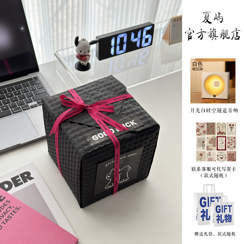 【Various Gift Box Options】Traveling Through Time Speaker Bluetooth Wireless High-Quality Sound Bedroom Atmosphere Night Light Gift for Men and Women Birthday Present