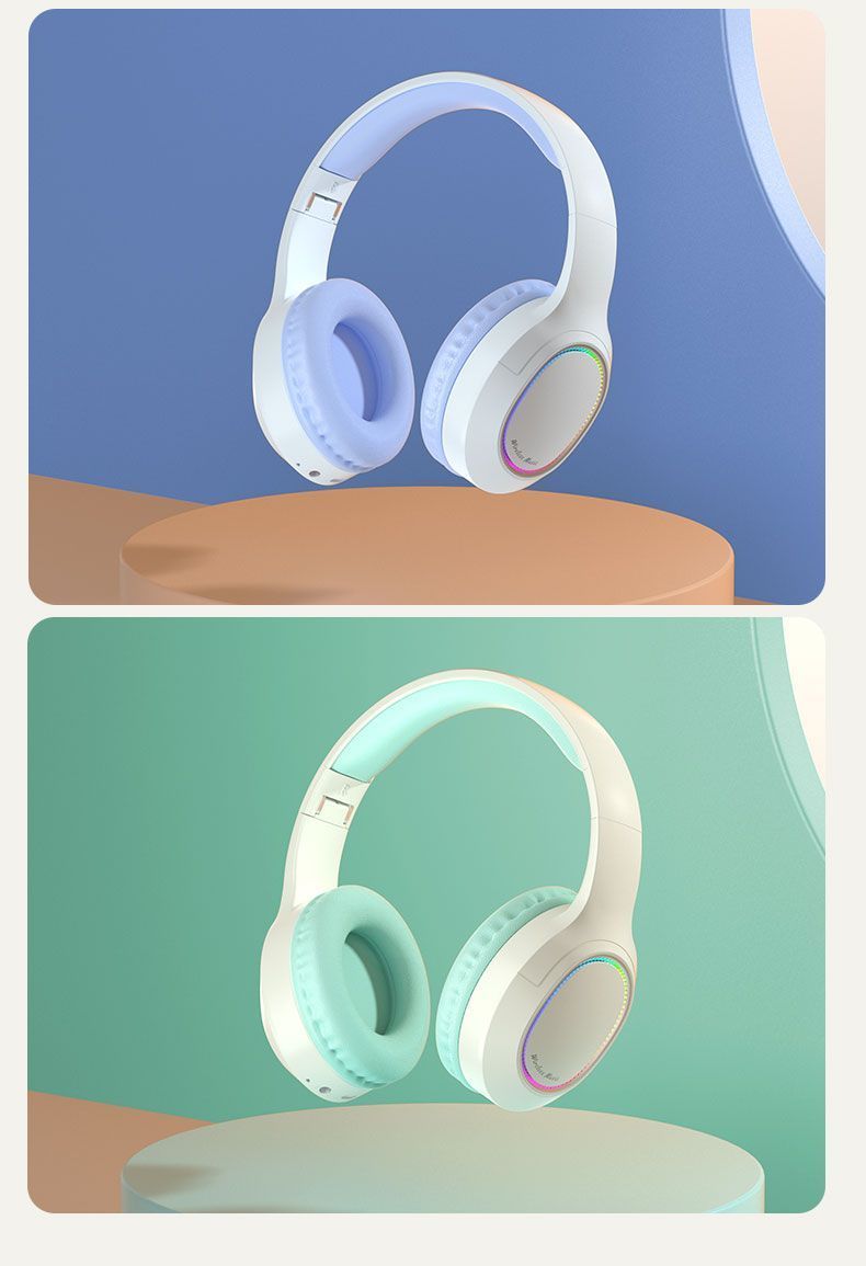 Popular Headband Bluetooth Earphones Wireless Headset High Aesthetic for Photography Android Apple Phone Computer Use