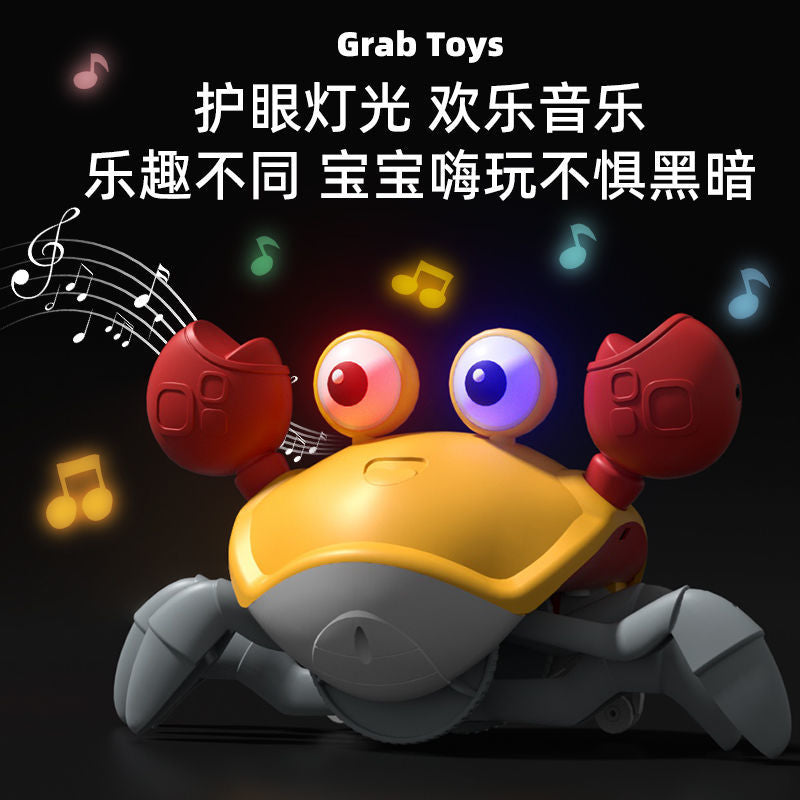 【7.6Ten Thousand People Praise】Crawling Crab Electric Induction Educational Toys1One2Year-Old Baby Attracts Baby's Attention Boys and Girls