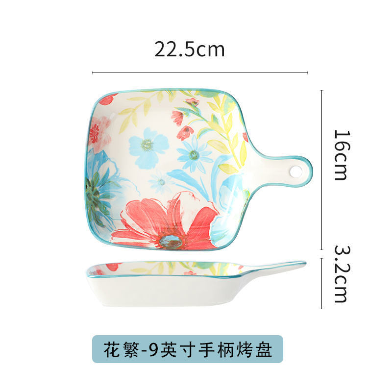 【1327Second-Time Repurchase】Ceramic Tableware Suit Internet Celebrity Combination Plate Household Creative Nordic Style Tableware Bowl and Plates Suit Instant Noodles Rice Bowl