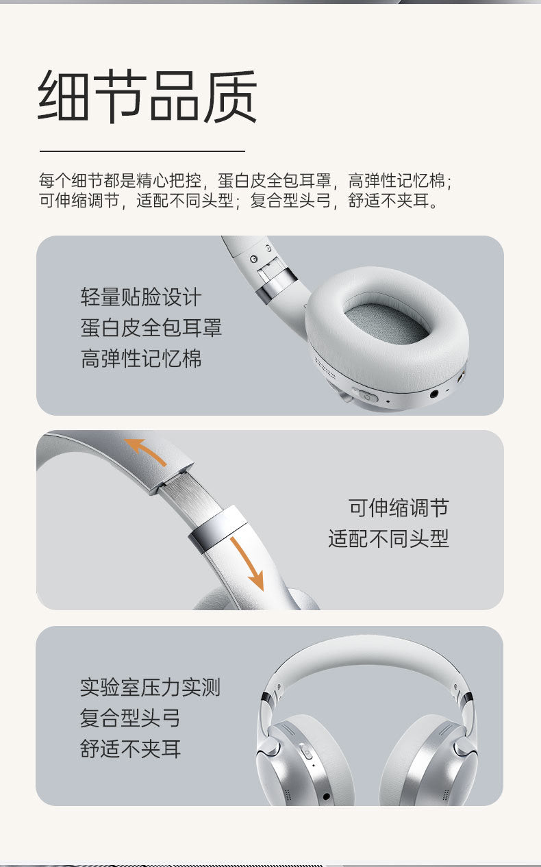 2025New Fanji Headset Bluetooth ANC Active Noise Reduction Wireless Long Endurance Apple Xiaomi Universal