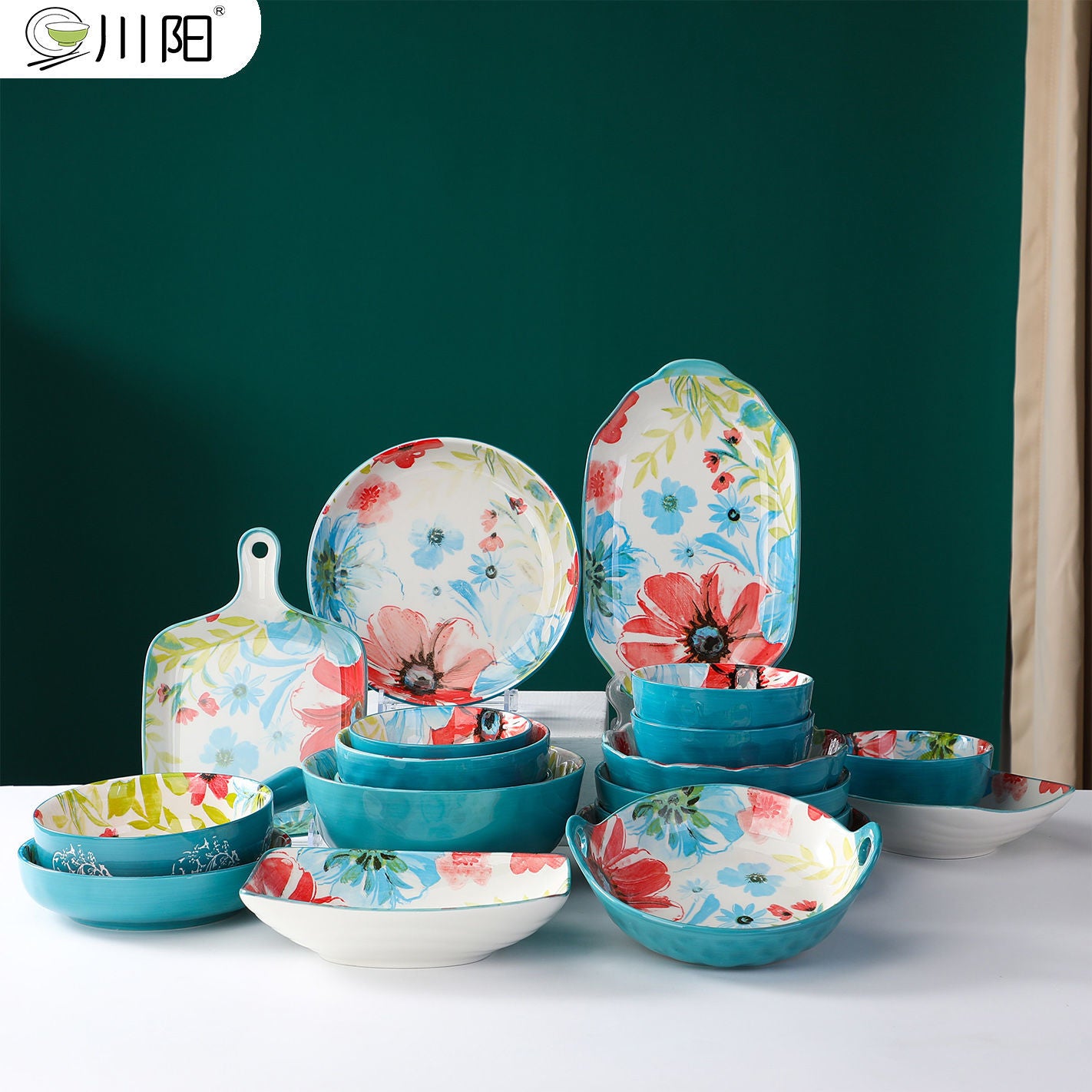 【1327Second-Time Repurchase】Ceramic Tableware Suit Internet Celebrity Combination Plate Household Creative Nordic Style Tableware Bowl and Plates Suit Instant Noodles Rice Bowl