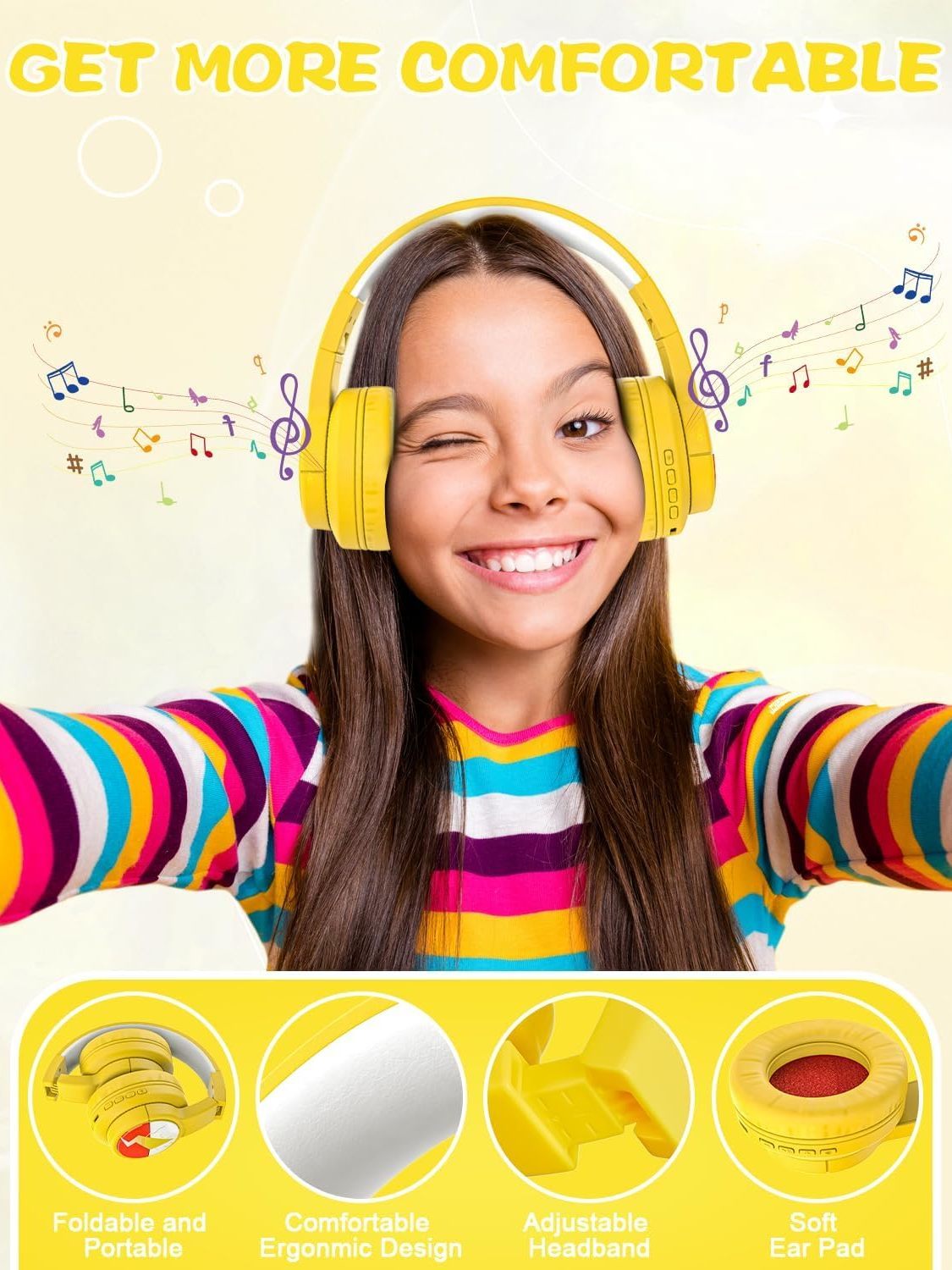 Bluetooth Earphones for Pickup Truck,Children's headphones,85dB-94dB Two Gears,Foreign Trade Brand Amazon Same Style for Export