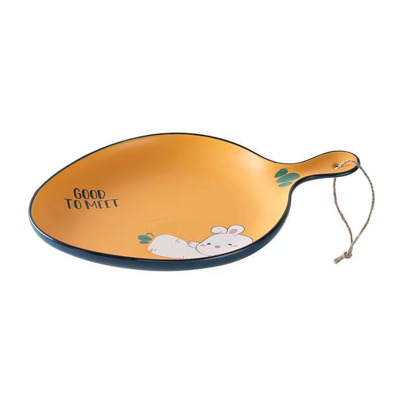 【3051People Collection】Good-looking Cute Rabbit Ceramic Tableware Combination Household Bowl Dish & Plate Suit Special Tableware Housewarming Gift
