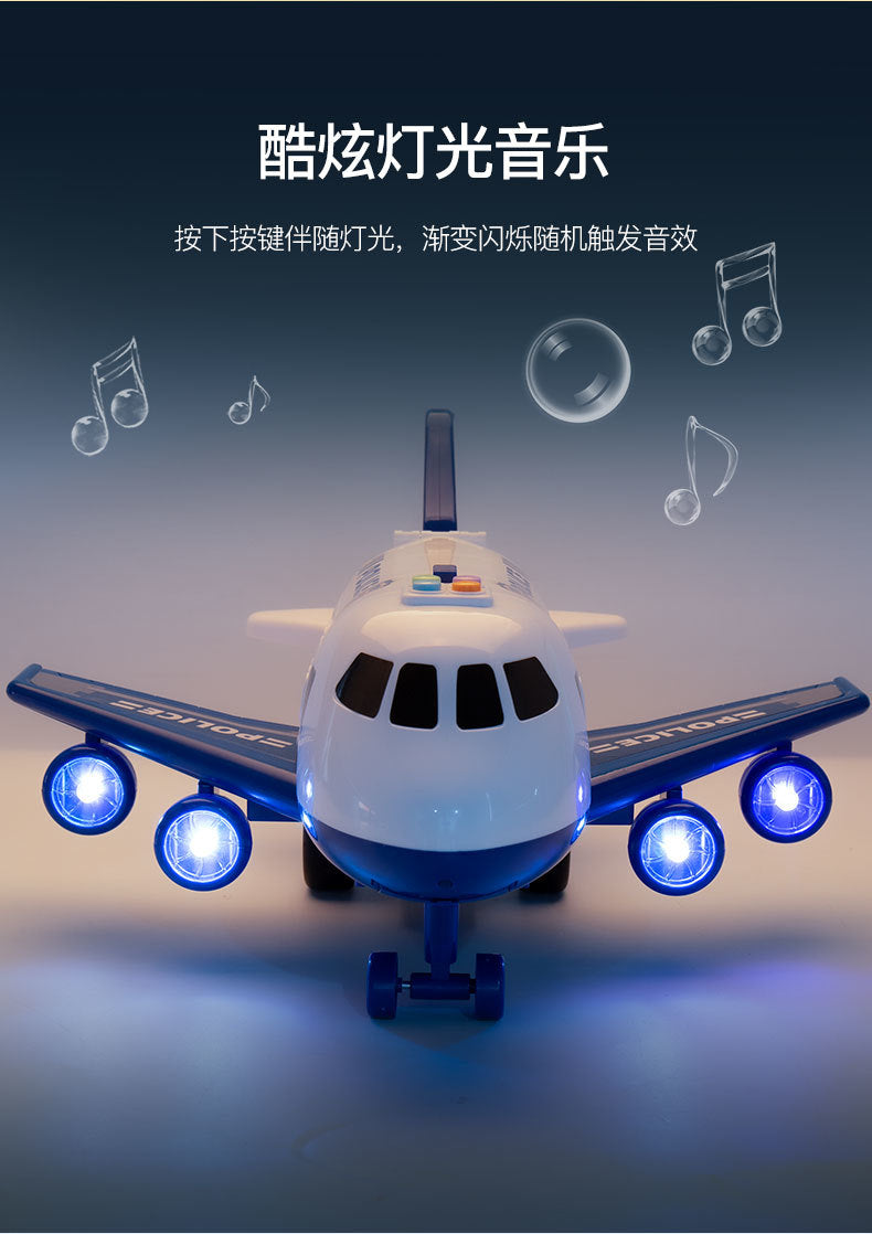【3.5Ten Thousand People Praise】Large Deformation Storage Aircraft Toy Multifunctional Acousto-Optic Inertia Car Educational Children's Toys5Boy3-6Years Old
