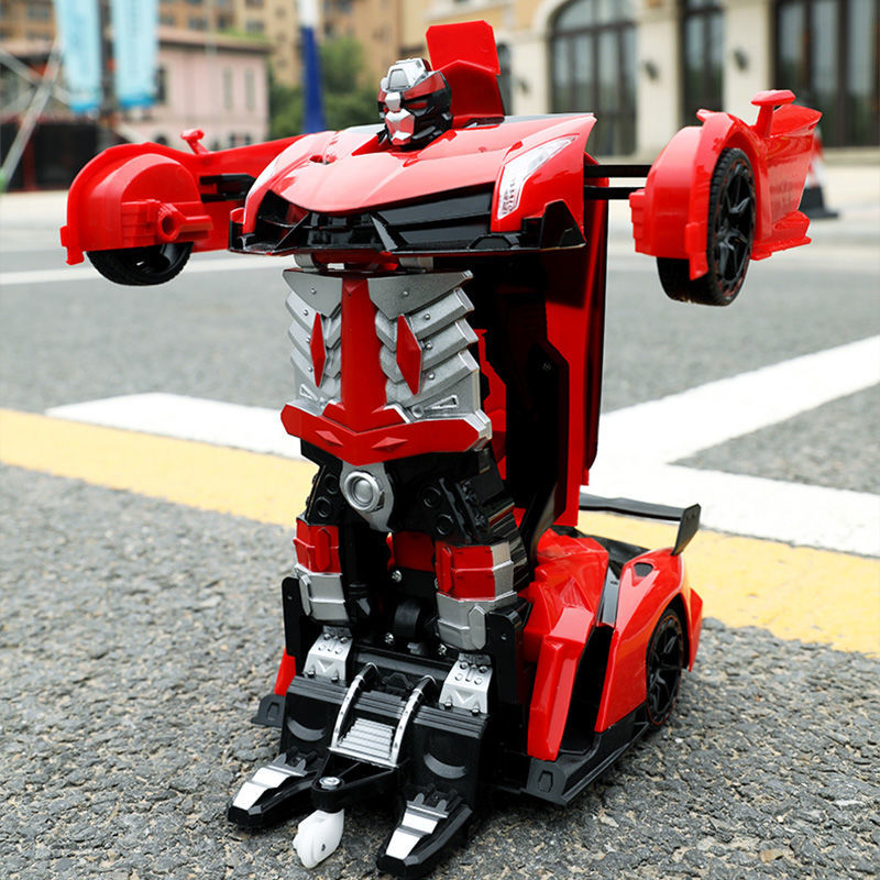 【3.3Ten Thousand People Collection】Remote Control Car Sensing Transforming Rechargeable Toy Car King Kong Robot Kids Children's Toy Boys Racing Car