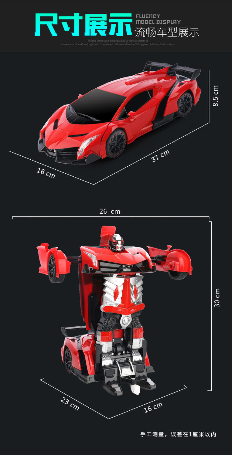 【3.3Ten Thousand People Collection】Remote Control Car Sensing Transforming Rechargeable Toy Car King Kong Robot Kids Children's Toy Boys Racing Car