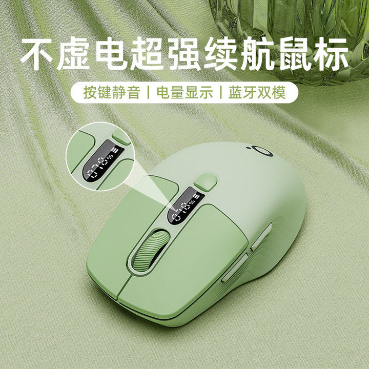 【Bestselling Brand Bai Bu42.7Ten Thousand Pieces】Forerunner Wireless Bluetooth Screen Display Mouse for Girls Laptop Office Silent Charging Cute Small