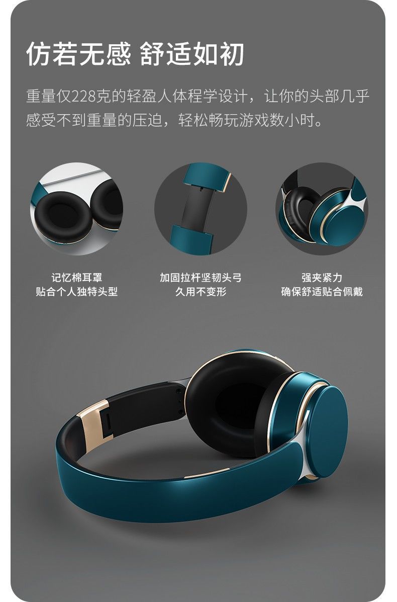ZOOB Headset/Zuo Ban Over-Ear Headphones Sports Noise Cancelling Long Battery Life Over-Ear Gaming USB Wired