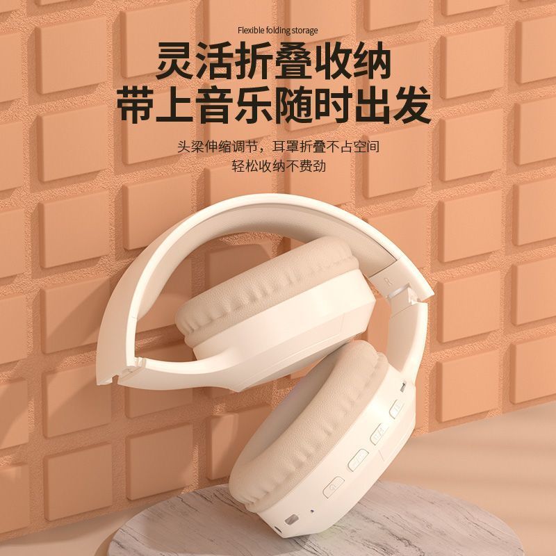 Popular Headband Bluetooth Earphones Wireless Headset High Aesthetic for Photography Android Apple Phone Computer Use