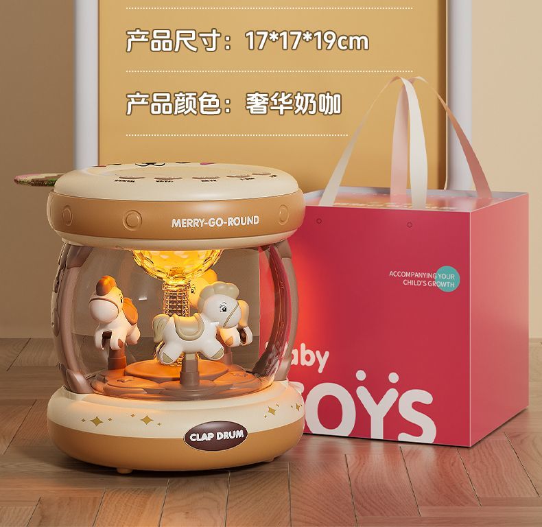 【Early Education Multi-Mode】Rechargeable Bluetooth Hand Hand Drum for Infants and Children0-6-12Months1Years Old3Music Early Educaion Puzzle Baby Toys